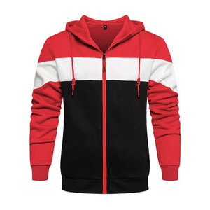 Sudadera con Capucha Premium de Tres Tonos para Hombre, Estilo Urbano |   Chaqueta con Cremallera 100% Algodón, Tejido Impermeable |   Entrenamiento de Invierno de Alto Rendimiento en el Gimnasio - Product Image 1