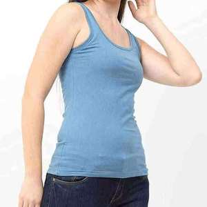 Camiseta sin mangas de fibra de bambú transpirable al por mayor, cuello redondo, para mujer, camiseta sin mangas de algodón, nueva moda, logotipo personalizado, camiseta sin mangas deportiva para mujer - Product Image 6