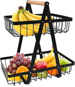 Stainless Steel Circle Fruit Basket with Banana Hook Keeps Fruits & <b>Vegetables</b> Fresh <b>Kitchen</b> <b>Storage</b> Hot Sale - Product Image 6