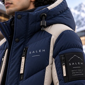 Premium <b>Men's</b> <b>Long</b> <b>Puffer</b> <b>Coat</b> Winter Thick Quilted Jacket Warm Windproof Water Resistant Custom OEM ODM Manufacturer - Product Image 4