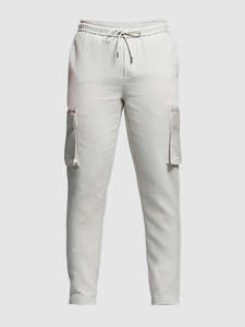 Pantalon de survêtement unisexe en polaire, taille élastique, poches cargo, couleur unie, coupe classique, pour toutes les saisons, vêtements d'extérieur - Product Image 1