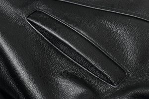 Chaqueta de Moto para Hombre, Negra, de PU Ecológico, Transpirable, con Cuello Alto, Cierre de Cremallera, Corte Regular, Color Sólido, Forro de Poliéster, para Invierno - Product Image 6