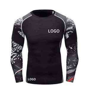 Lightweight Rash Guard Mens Short & Long Sleeve Sports Fitness Shirt Custom Printed Mens Rash Guard Compression Gym Workout - Product Image 3