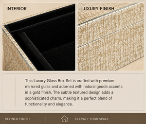 Luxury Printed Color Mirror <b>Glass</b> Decorative Storage Box Key <b>Knob</b> Premium Jewelry Vanity Organizer Boxes Home Decor Lacquer - Product Image 2