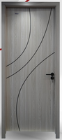 Porte intérieure Dewoo de luxe en WPC, finition moderne, durable, garantie 5 ans, étanche, style bois composite polymère PVC, manuelle