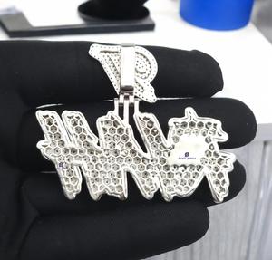 Colgante de Moissanita Personalizado con Nombre RIAN, Estilo Iced Out, con Cadena Cubana, Joyería Hip Hop de Lujo, Brillo VVS - Product Image 2