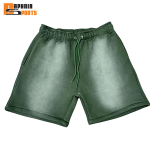 Pantalones Cortos de Algodón 100% para Hombre, con Cordón Ajustable, Estampado Serigrafiado, Lavado Ácido, Efecto Desgastado por el Sol, Ecológicos, de Lona Sólida, con Logotipo Personalizado OEM - Product Image 4