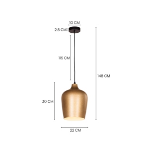 Wholesale luxury pendant light custom textured gold hanging <b>lamp</b> manufacturer offers bulk nordic brass <b>vase</b> shade ceiling - Product Image 5
