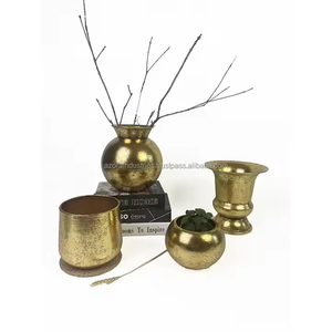 Lander Luxury Compota Boda Decorativo Oro Metal Florero Mesa Centro de mesa Florero por Azora Industries - Product Image 1