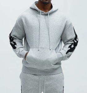 Sweat-shirts à capuche pour hommes, coupe droite, délavés à l'acide, épaules tombantes, imprimés, 100% coton molletonné, vente en gros, logo personnalisé, appliqué, broderie - Product Image 3