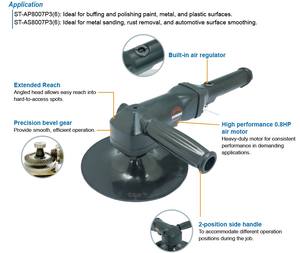 Lijadora y Pulidora Neumática Profesional SUMAKE con Agarre en Ángulo Recto, Disco de 7 Pulgadas, 1 Año de Garantía - Product Image 2