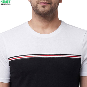 Ensemble T-shirt et short Bermuda pour homme NAIMAT, noir et blanc, coton, vêtements de sport décontractés avec design à rayures latérales - Product Image 4