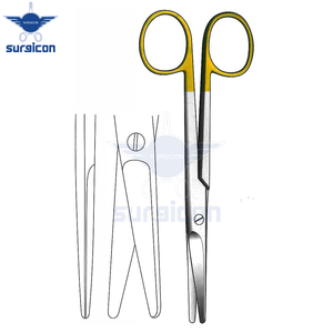 กรรไกร Mayo ขนาด 17 ซม. / 6-3/4 นิ้ว ปลายทู่ ตรง สีทอง TC สำหรับผ่าตัดและทางการแพทย์ - Product Image 3