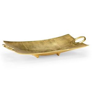 Elegante Bandeja Rectangular Dorada de Aluminio para Servir con Diseño Japandi y Asas Decorativas para Exhibición en el Hogar y Servicio de Alimentos - Product Image 5