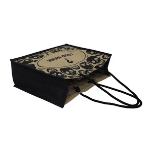 Sac fourre-tout de plage en toile de jute naturelle écologique, grand format, personnalisé avec logo, imprimé sur mesure, design spécial, vente en gros - Product Image 3