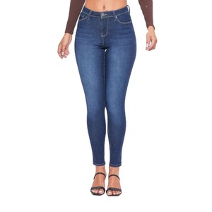 Jeans décontractés pour femmes, taille haute, jambe large, 100 % respirants, grande taille, qualité supérieure, vente en gros - Product Image 3