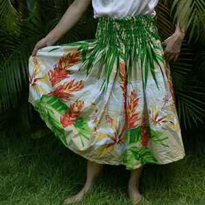 ชุดเดรสยาวปักลายดอกไม้ฮาวายสำหรับผู้หญิง สไตล์ทรอปิคอล เหมาะสำหรับใส่ไปเที่ยวชายหาด ฤดูใบไม้ร่วง  ใส่สบายๆ สำหรับวันพักผ่อนบนเกาะ น้ำหนักเบา ผ้าพลิ้ว - Product Image 6