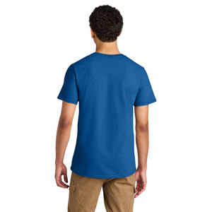 เสื้อยืดเจอร์ซีย์พรีเมียม ผ้าฝ้าย 65% โพลีเอสเตอร์ 35% สำหรับทุกเพศ น้ำหนัก 180 GSM สัมผัสนุ่ม ขายส่งจำนวนมาก สกรีนโลโก้ได้ สีน้ำเงินรอยัล - Product Image 5