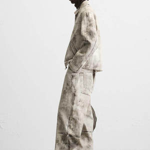 Oversized Vintage Denim Wash <b>Jacket</b> for Men Custom Men's Vintage <b>Zip</b>-<b>up</b> Worker <b>Jacket</b> Outdoor Twill <b>Jacket</b> - Product Image 1