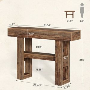 Main Control <b>Console</b> <b>Table</b> with Storage Space for Use As a <b>Sofa</b> <b>Table</b> Entrance Desk or Storage Desk - Product Image 5