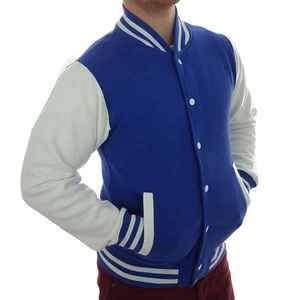 Unisex Custom Two-Tone Fleece Letterman <b>Jacket</b> Men's <b>Winter</b> Cotton Varsity <b>Jacket</b>-Wholesale Fashion Accessory - Product Image 1