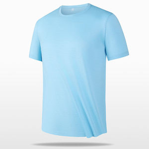 Nouveauté T-shirt de sport pour homme en tissu de bambou 100% respirant, anti-boulochage, à séchage rapide, blanc, jacquard personnalisé - Product Image 2