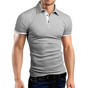Polo de Manga Corta Azul Marino con Ribete en Naranja, Corte Ajustado, Camiseta Casual de Punto - Product Image 6