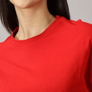 Vente en gros de t-shirts courts pour femmes de haute qualité, respirants, avec logo personnalisé, best-sellers de l'été, 100% coton, écologiques, séchage rapide - Product Image 6