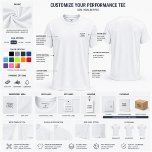 T-shirt de performance blanc à manches courtes pour homme, séchage rapide, col rond, coupe classique, décontracté, avec logo imprimé sur le devant - Product Image 4