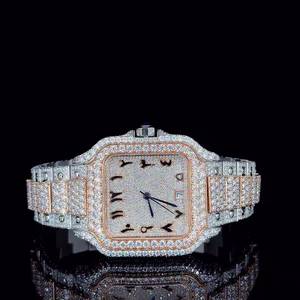 Reloj Ecológico con Diamante Moissanite, Construcción Premium y Movimiento de Cuarzo de Precisión para Viajes de Negocios y Uso en la Oficina - Product Image 1