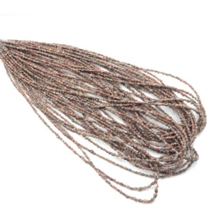 ลูกปัดเพชรแชมเปญธรรมชาติแบบไม่เจียระไน ขนาด 2-4 มม. รับรองโดย CMA สร้อยคอแบบดิบหลากสีสำหรับทำเครื่องประดับ ราชสถาน - Product Image 1