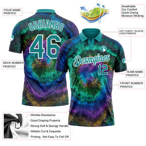 <b>Custom</b> Printed Polo Shirt Sublimation 100% Polyester Golf Sportswear Club Team Uniform OEM Wholesale Personalized Name Logo Wear - Product Image 4
