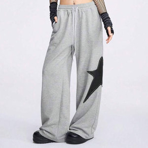Pantalon de jogging streetwear d'hiver pour femme, coupe ample, longueur intégrale, jambe large, taille à cordon de serrage, vente en gros - Product Image 1