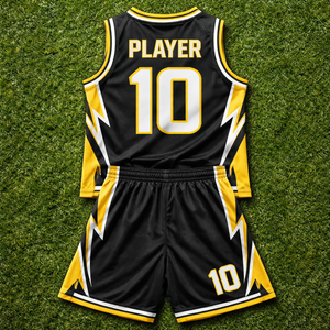 ชุดบาสเก็ตบอลทีมโรงเรียนแบบสั่งทำพิเศษ แห้งเร็ว ระบายอากาศได้ดี ผ้าโพลีเอสเตอร์ 100% สกรีนชื่อและหมายเลขผู้เล่นตามสั่ง - Product Image 2