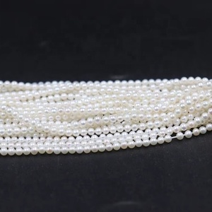 Perlas Redondas Lisas de Agua Dulce Naturales de Calidad AAA, 3mm, 5 Pulgadas, Hilo Personalizable, Peso Ajustable para la Fabricación de Joyas - Product Image 6