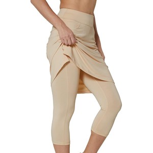 Jupe crayon modeste pour femme, taille haute, couleur unie, poches, respirante, en nylon tricoté, décontractée, toutes saisons, mini, écologique - Product Image 3