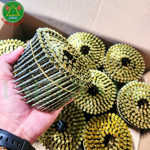 Industrial Grade Zinc Yellow-Chromate Plated Steel Coil <b>Nails</b> 2-3/4 Inch Diameter Smooth/Screw Shank Checkered Head <b>Nail</b> <b>Nail</b> - Product Image 5