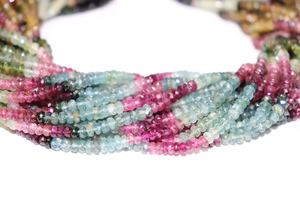 Perles rondes de Tourmaline, à facettes, de haute qualité, vente en gros, mm - Product Image 2