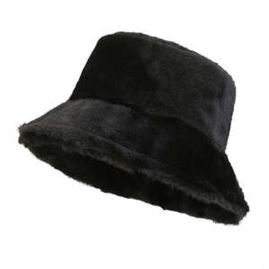 Chapeau Bob Hiver Chaud en Fausse Fourrure Unie Laminée Déchirée Teinte et Lavée pour Femme SIDDIQUI HOSINEX - Product Image 2