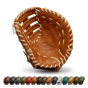 Gant de baseball en cuir de haute qualité à prix abordable pour lanceur droitier/gaucher, paume souple, poche profonde, gants d'entraînement personnalisés - Product Image 1