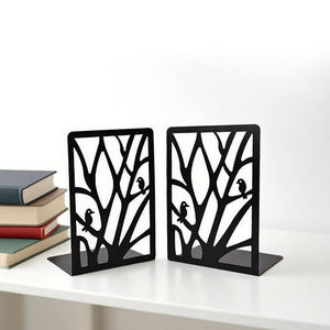 Porte-livres géométriques modernes en métal, décoratifs et portables, pour le bureau et la décoration intérieure - Product Image 2