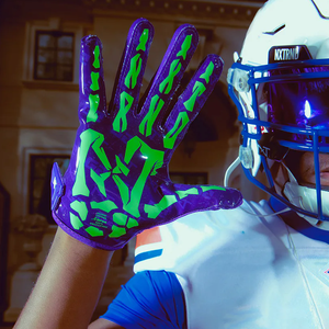 7v7 Silicon gel Gloves High Quality Custom flag American Football Receiver Gloves Durable Anti Slip Grip Youth Adult rubber logo - Product Image 1