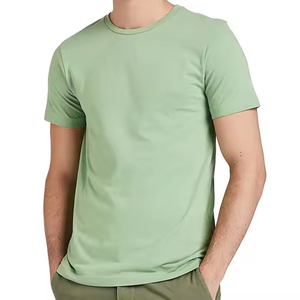 Fabricantes de Camisetas OEM, Camisetas Personalizadas de Manga Corta con Logotipo Frontal 100% Algodón para Hombre, Cuello Redondo, Casuales, Transpirables, de Secado Rápido, para Fitness - Product Image 1