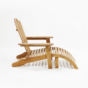 Chaise Adirondack en bois d'acacia avec repose-pieds incurvé et dossier à fentes – Offre Spéciale - Product Image 2