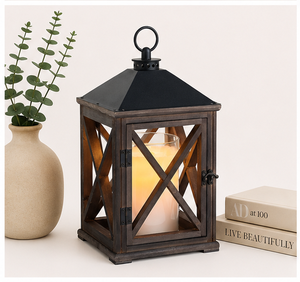 Calentador de Velas Eléctrico de Madera Estilo Rústico para Velas en Frasco, Lámpara de Fragancia sin Llama - Product Image 2