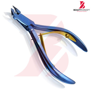 Cortacutículas Azul y Dorado, Servicio OEM ODM, Cortacutículas de Acero Inoxidable de Alta Precisión, Herramientas Profesionales de Manicura y Pedicura - Product Image 5