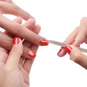 High Quality Stainless Steel Nail Pusher Cuticle Set Scissors+Pusher+Nipper Clipper Dead Skin Manicure Set for Fingers Silver - Product Image 5