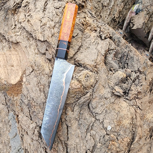 Cuchillo de chef para exteriores con patrón de cobre damasco y diseño de mango moderno para viajes y campamentos - Product Image 4