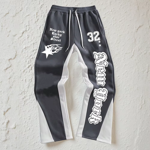 Pantalones Deportivos para Hombre New York Lucky Star Street, Talla 32, Cintura Elástica con Cordón, Franja Lateral, Transpirables, Tejidos, Estilo Otoñal - Product Image 3