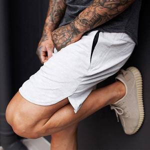 กางเกงขาสั้นผู้ชายคุณภาพสูงรุ่นใหม่เอวกลางผ้าแคนวาสสไตล์ลำลองราคาสุดคุ้ม - Product Image 4